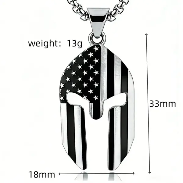 Wholesale American Flag Pendant Necklace For Women With 304 Stainless Steel Box Chain, Waterproof Non Tarnish