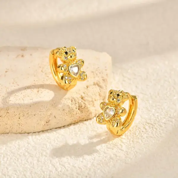 Wholesale Water-plated Imitation Gold Copper Material Inlaid Zircon Infinity Hoop Earrings Shiny Earrings Women's Jewelry All Seasons
