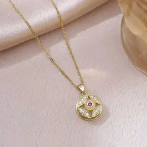 X3168 Flower Rotating Necklace