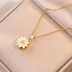 X0356 SUNFLOWER Rotating Necklace