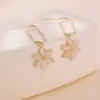 Wholesale 1 Pair Romantic Classic Style Flower Copper Drop Earrings