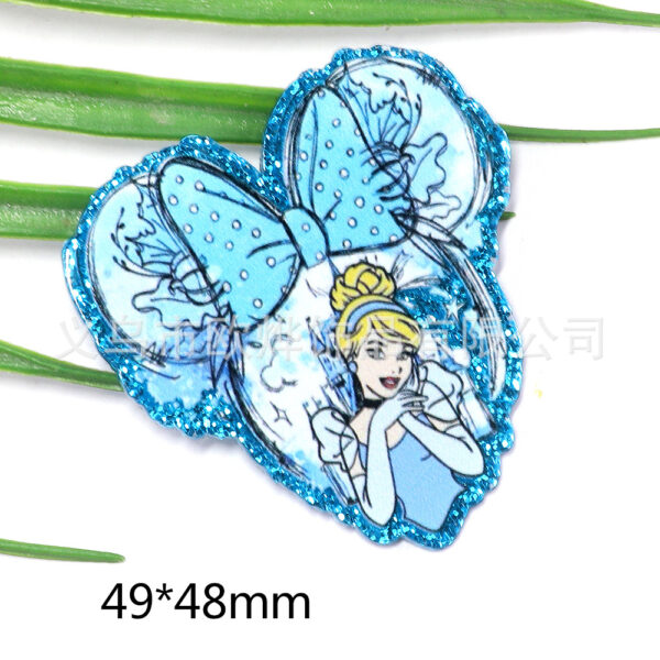 oly-59ea5e3d3ef6637fbf4dfe80ddd17445 Wholesale loose powder cartoon rabbit princess letter jewelry acrylic pin DIY patch accessories