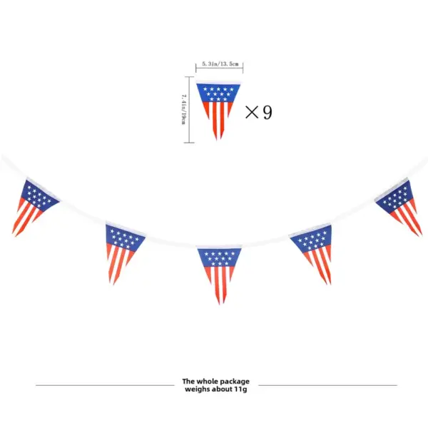 Wholesale Celebration Atmosphere Decoration Stars And Stripes Flag Party Decoration String Flag