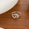 Wholesale Simple Hollow Heart Ring For Women Elegant Minimalist Design Trendy Geometric Pattern Copper Material Open Ring Style