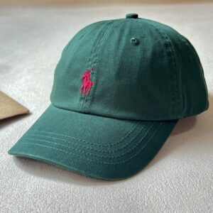 Pol dark green red letters / Adjustable (54-61cm)