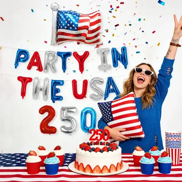 Wholesale Independence Day Party Balloons Made Of Durable Aluminum Film For Festive Decorations