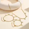 Wholesale Butterfly Waterproof Non Tarnish Cuban Chain Link Bracelet For Women In Titanium Steel With Electroplated Gold Plating
