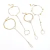 Wholesale PVD Coated Real Gold Plated 18K Gold Geometric 304 Stainless Steel IG Style Waterproof Non Tarnish 304 Stainless Steel Lobster Trigger Clasp Closure Bracelets