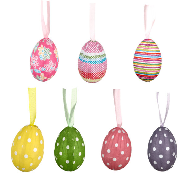 Wholesale Easter Foam Colored Paper Egg Hanging Egg Shell Party Decoration DIY Children's Handmade Educational Arrangement Toy