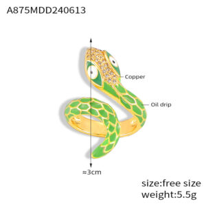 A875-Gold Green Ring / No. 7