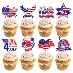 Wholesale Independence Day Paper Cake Decorating Supplies For Party, Perfect For Festive Celebration And Venue Decoration