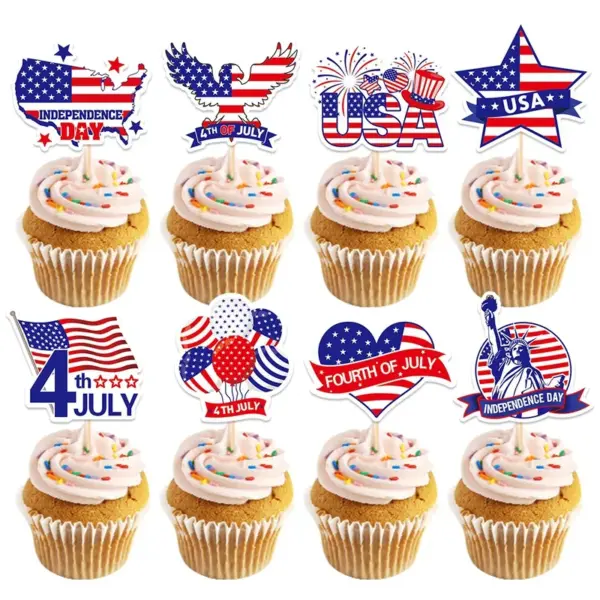 Wholesale Independence Day Paper Cake Decorating Supplies For Party, Perfect For Festive Celebration And Venue Decoration