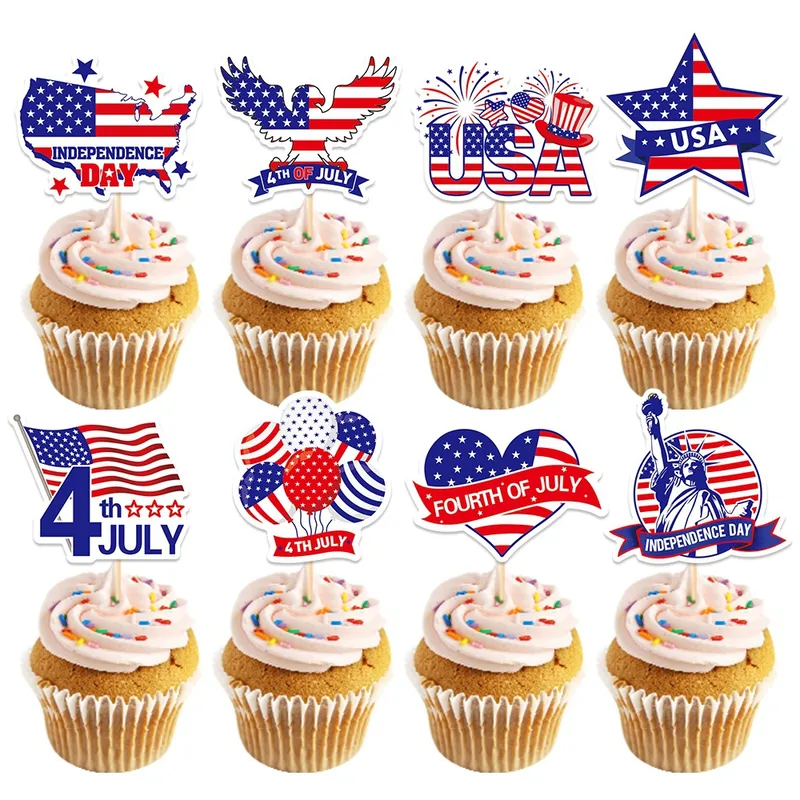Wholesale Independence Day Paper Cake Decorating Supplies For Party, Perfect For Festive Celebration And Venue Decoration