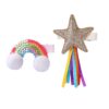 oly-5ab3062b01c0d944df6b483215d7d932 Wholesale Kidsren's Rainbow Five-pointed Star Hairpin, Fashionable and Versatile, Simple and Sweet Baby's Popular Hair Accessory