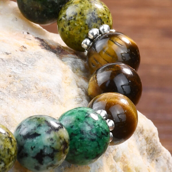 Wholesale retro niche design  turquoise bracelet for men and women ethnic style tiger eye stone bracelet
