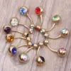 Wholesale 1 Piece Belly Rings Fashion Flower Stainless Steel Diamond