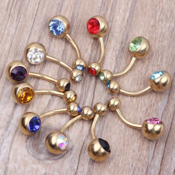 Wholesale 1 Piece Belly Rings Fashion Flower Stainless Steel Diamond