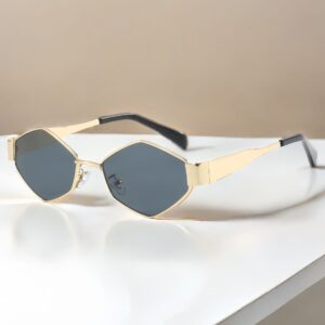 Wholesale Diamond sunglasses ladies metal sunglasses personalized small frame sunglasses photo concave shape South Korea