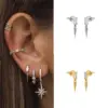 Wholesale 1 Pair IG Style Basic Classic Style Geometric Plating Copper Zircon Ear Studs