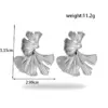 Wholesale PVD Coated Flower Ginkgo Leaf Fish Tail 304 Stainless Steel Simple Style Waterproof Non Tarnish Drop Earrings