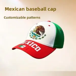 Wholesale American Flag Baseball Cap With Curved Brim, Breathable Polyester Material Featuring Printing, Ideal For Football World Cup