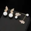 Wholesale Elephant Stud Earrings With Tassel Craft, Electroplated Copper And Zircon Inlay, Featuring 925 Sterling Silver Ear Pins