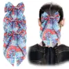 Wholesale Flag Print Chiffon Hair Clip Bow Hairband Hair Clip Back Of Head Hair Accessory Independence Day Women's Hair Clip