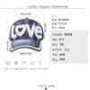 Wholesale Denim Baseball Cap Women Fashion Color Diamond Love Love Butterfly Curved Cornice Cap in stock