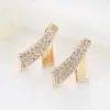 Wholesale Bow Tie Stud Earrings In Copper With Zircon Inlay Featuring 925 Sterling Silver Ear Pins, New Style, Perfect For New Year