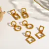 oly-5afc4a5a7ec6b22cfb42cccbdec4d722 Wholesale Waterproof Non Tarnish Circle Stud Earrings For Women, 18K Real Gold Plated 304 Stainless Steel With Zircon Inlay, PVD Coated