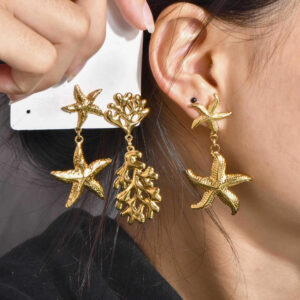 oly-5b1e25e49ef675c6eb3dcea3fadc3151 Wholesale personality fashion marine series earrings Joker starfish earrings earrings