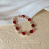 oly-5b265c5572c9e204fe789b221e67d40b Wholesale Super Flash Red Zircon Bracelet Women's High-end Fashion All-match Red Spirit Snake Niche Personality Bracelet
