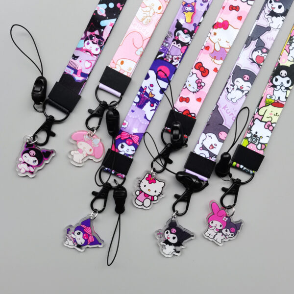 oly-5b4732e6bffb0011431e02612e769ccb Wholesale Mobile Phone Lanyard Cute Cartoon Neck Hanging Pendant Wide Flat Woven Band Card Set Breast Plate Thermal Transfer