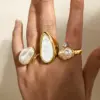 Wholesale Irregular Jewelry Set For Women In 304 Stainless Steel With 18K Real Gold Plated Coating Thickness 0.03µm, Perfect For Independence Day
