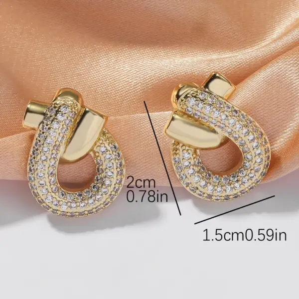 Wholesale 1 Pair Simple Style Geometric Plating Copper Earrings