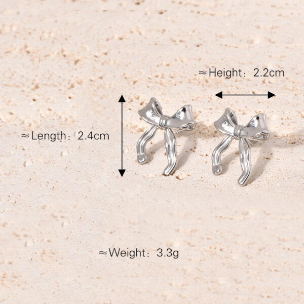 oly-5b648bb534bbe1b0b5d05be144855089 Wholesale Bowknot Earrings Women's Ins Niche Design Sense Style Exaggerated Earrings Personalized Fashion Simple All-match Earrings
