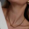 Wholesale  High-grade Valentine's Day Titanium Steel Necklace Forever Love Love Stainless Steel Clavicle Chain
