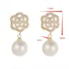 Wholesale Rose Stud Earrings In New Style With Copper Ear Pins And 14K Real Gold Plated Finish Featuring Zircon Inlay