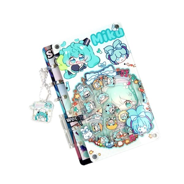 oly-5b963503580bc2e696be6762dc7fd786 Wholesale DIY hand ledger creative film a7 rocking notebook cartoon lines puppy animation acrylic loose-leaf book
