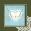Wholesale Simple Style Cross Heart Shape Copper Plating Inlay Zircon 18k Gold Plated Pendant Necklace