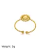 Wholesale PVD Coated Real Gold Plated Geometric Bow Knot 304 Stainless Steel Retro Waterproof Non Tarnish Rings