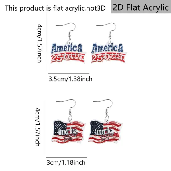 Wholesale Retro Letter Print Drop Earrings In White & Red Acrylic With 304 Stainless Steel Ear Pins For Women