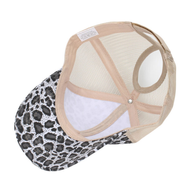 oly-5ba7df8a43c2ab9ac601d134e8052d06 Wholesale leopard print high ponytail baseball cap outdoor fashion sunshade camouflage net cap curved eaves cap
