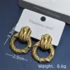 Wholesale 304 Stainless Steel Paisley Solid Color Golden Plated Elegant Modern Style Ear Studs