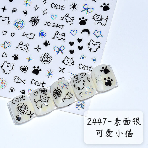 oly-5baf251e84cb5714ae390334fce96896 Wholesale Nail Art Stickers Sweet Children's Fun Cute Graffiti Wind Kitten Curly Dog Rabbit Nail Art