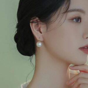 Wholesale S925 Sterling Silver Silver Beads Earrings Women's High Temperament brushed South Korea Ins Internet Celebrity Earrings Birthday Valentine's Day Gift