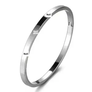 32B-E-11 Steel Color 4mm Full Stud Bracelet