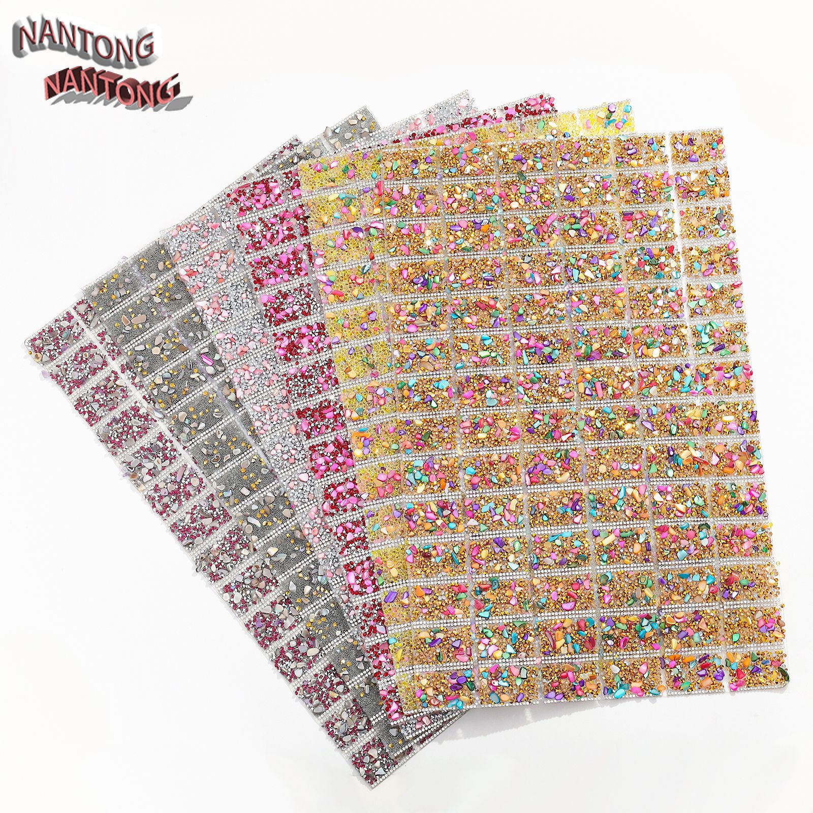 Wholesale Pointed rhinestone belt color gravel hot-melt adhesive paste double-sided square drill patch drill clothing nail table pillow
