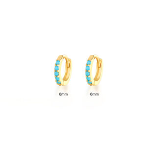 Gold-Turquoise 6mm