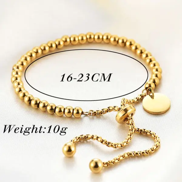 Wholesale PVD Coated 18K Real Gold Plated Geometric Titanium Steel Simple Style Bracelets